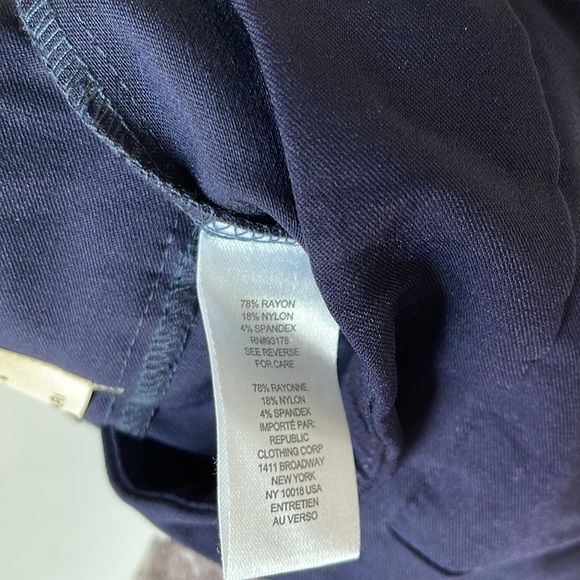 Elie. Tahari Women’s Flare Pants | Navy Blue | Medium - Picture 5 of 7